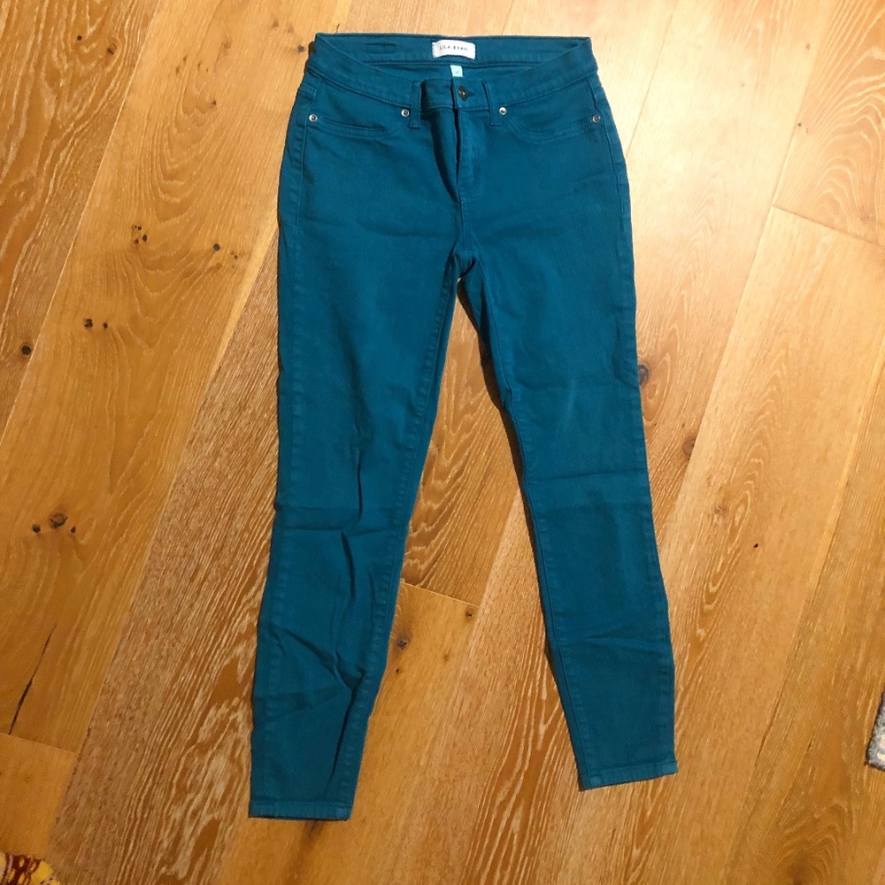 Lila Ryan Turquoise/Teal Green Skinny Jeans from Stitch Fix, size 27